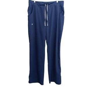FIGS Women's Kade Cargo Scrub Pants Size L Navy Blue Technical Collection Nurse